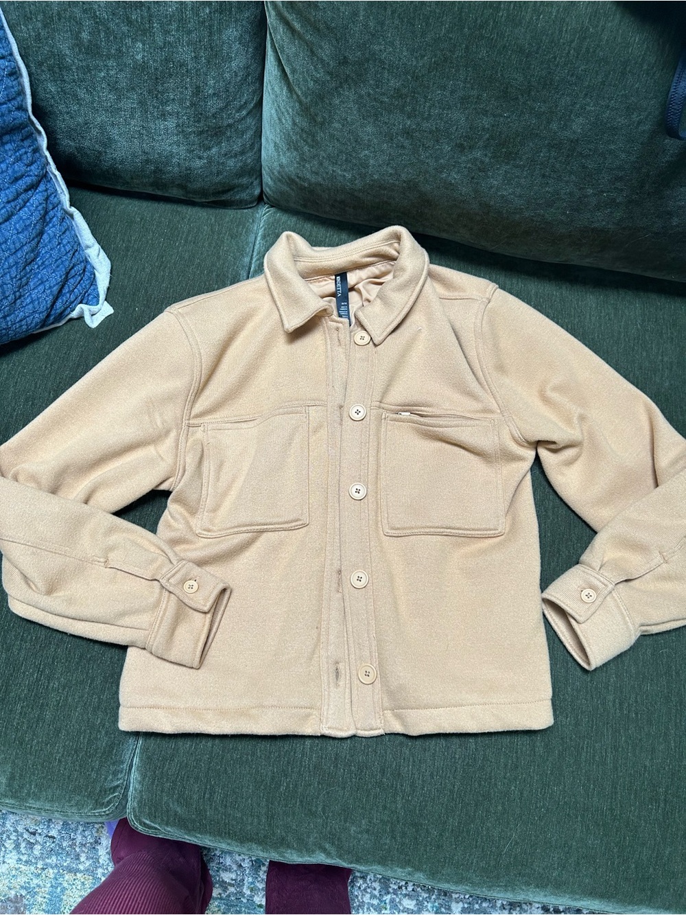 Mondetta Beige Button-Front Utility Jacket